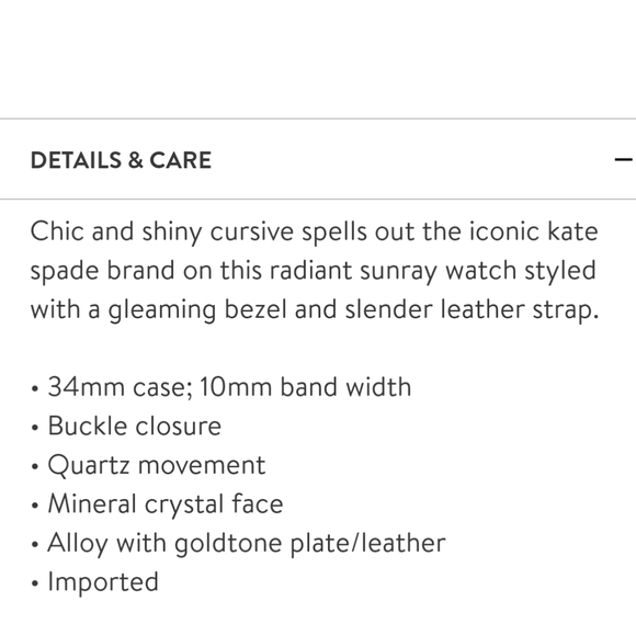 Kate Spade 💛🤎 New York Logo Two-Tone Dial, Leather Strap Watch, 34mm, 🆕 - Picture 5 of 14